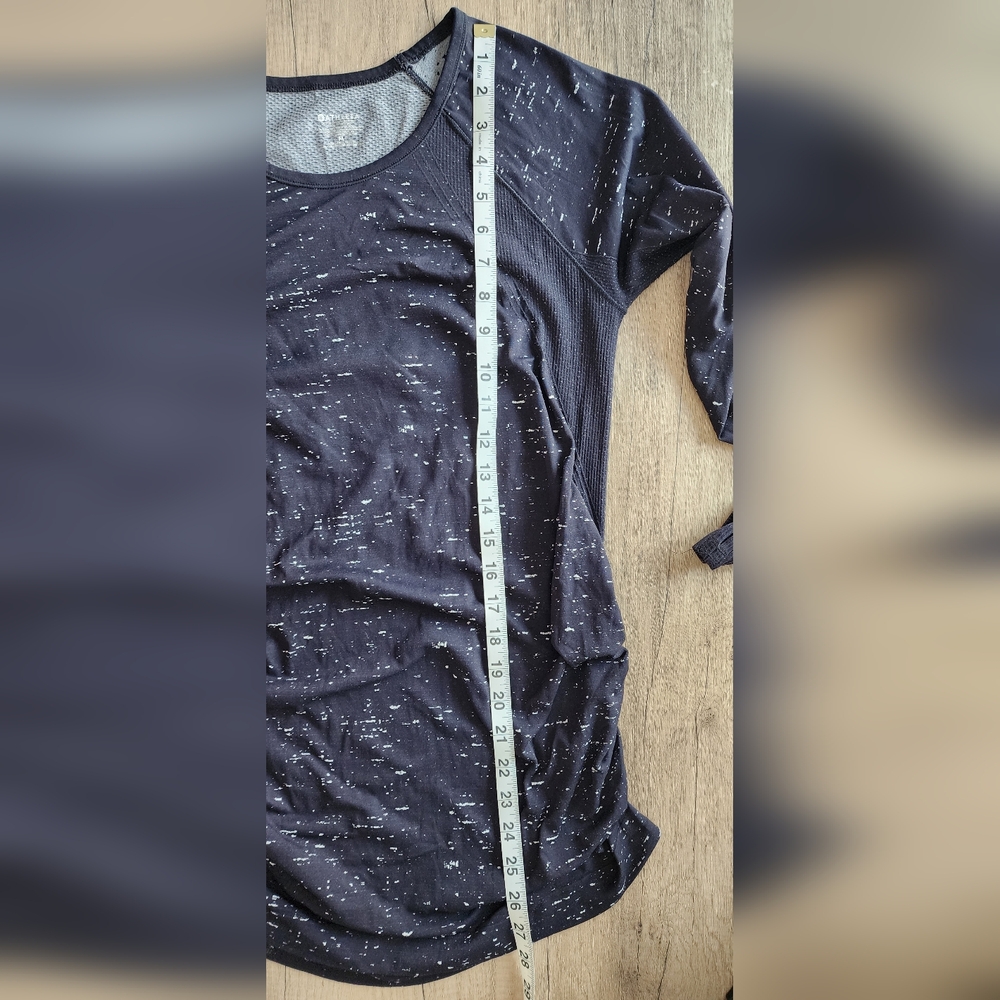 Athleta Speedlight Speckle Women's Medium Ruched Activewear Top - Picture 5 of 5